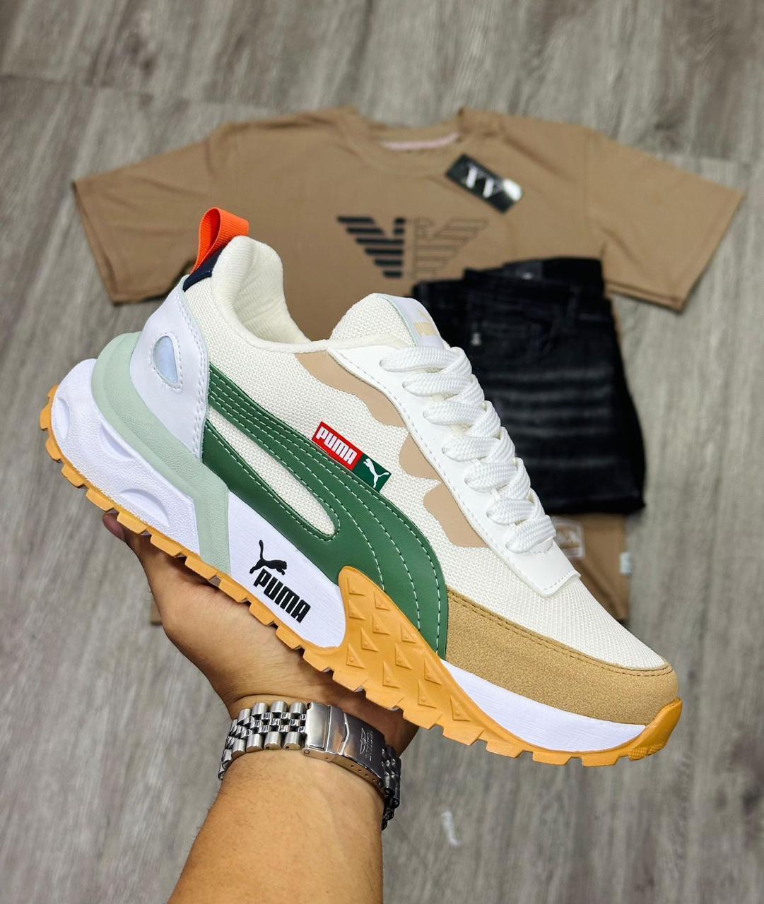 Tenis Puma Easy Rider Beige Verde